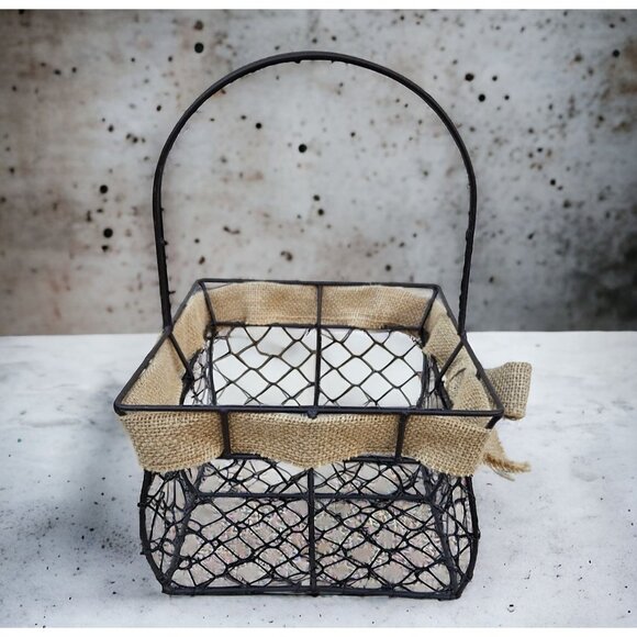 Wire Basket With Handle 10” x 7” x 12” - Picture 3 of 10